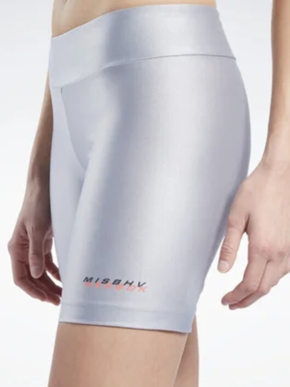Reebok x MISBHV Metallic Biker Shorts in Cool Shadow Silver, 2XSmall